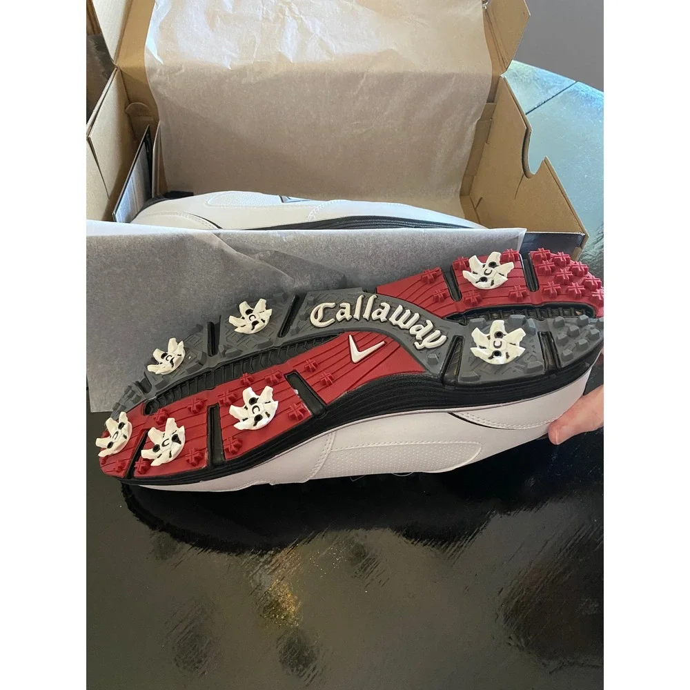 Callaway Chev TR Golf Shoes Men 11.5 White Black Waterproof Cleated CG113WK - Picture 6 of 6